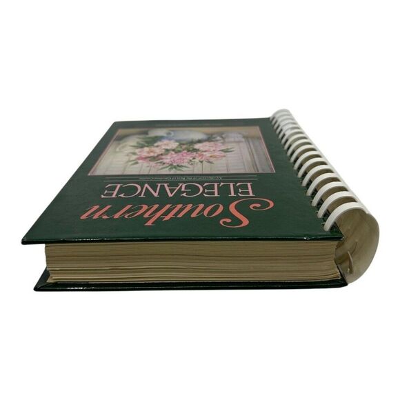 Southern Elegance Green Spiral-Bound Cookbook With Floral Cover & Recipes 1987 - Picture 10 of 15